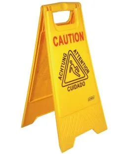 Panneau avertissement sol glissant rectangulaire jaune 28 cm Probbax