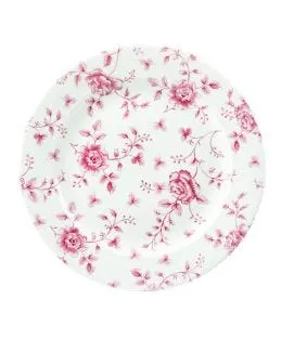 Assiette plate rond Rose Chintz Cranberry porcelaine vitrifiée Ø 27,6 cm Vintage Prints Churchill