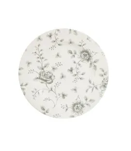 Assiette plate rond Rose Chintz Gris porcelaine vitrifiée Ø 21 cm Vintage Prints Churchill