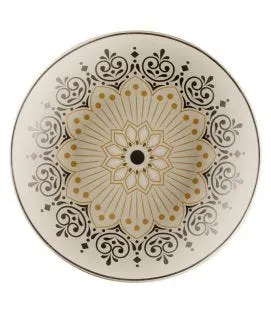 Assiette coupe creuse rond Argila Décor Cartagena porcelaine Ø 26,1 cm Earth Rak