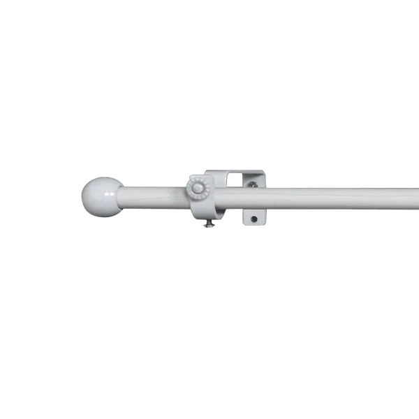 Kit barre à rideaux RONDINA blanc 1,6 cm 180 cm - 4MURS