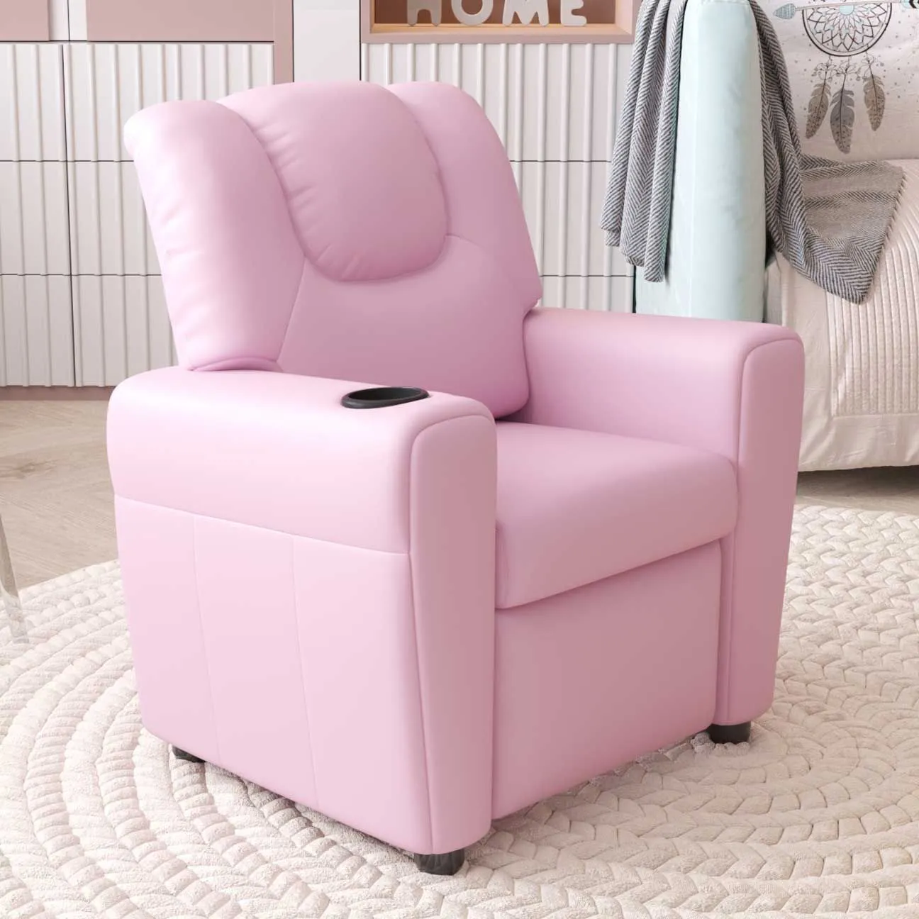 Fauteuil relax pour enfants Rex - rose