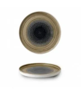 Assiette à bord droit rond aqueous bayou porcelaine vitrifiée Ø 26 cm Stonecast Churchill