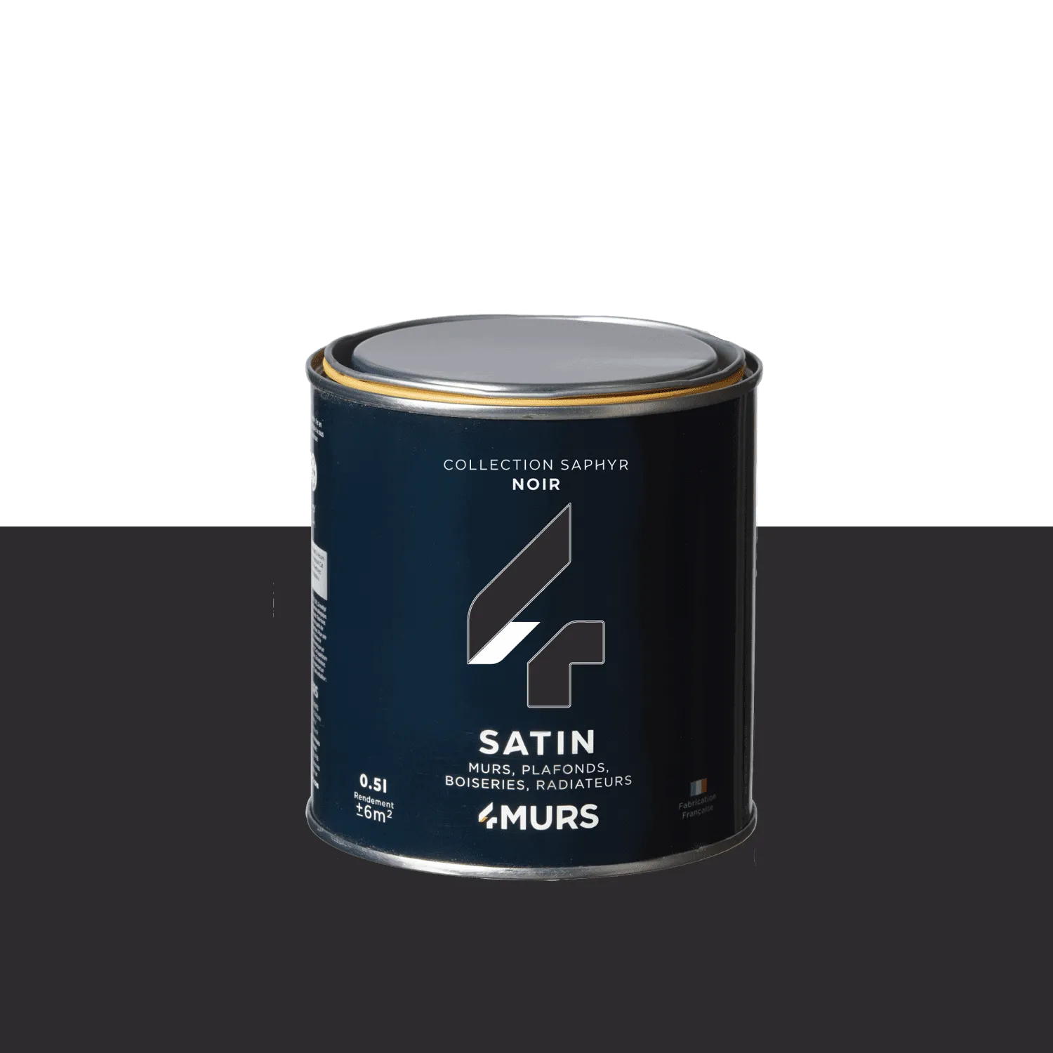 Saphyr Peinture Finition Peinture noir Satiné 0,5 L - 4MURS