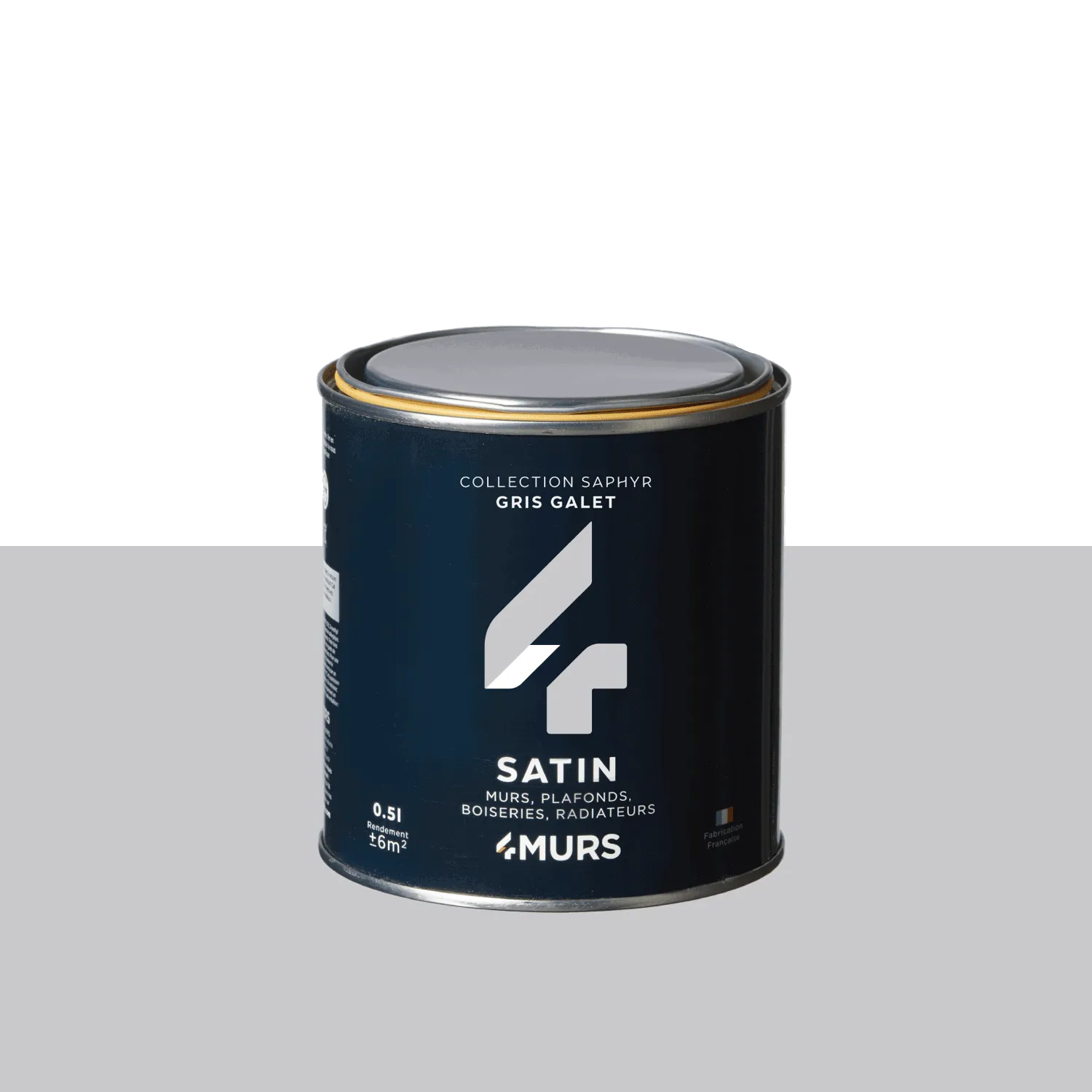 Saphyr Peinture Finition Peinture gris galet Satiné 0,5 L - 4MURS