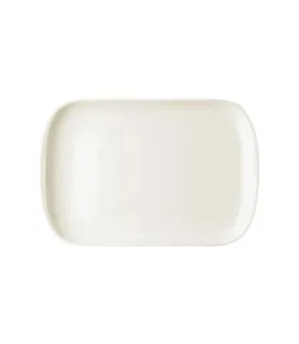 Assiette à entrecôte rectangulaire ivoire porcelaine vitrifiée Ska Rak