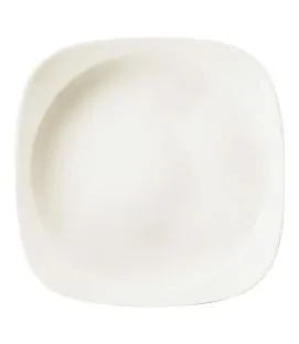 Assiette creuse carré ivoire porcelaine vitrifiée 14x14 cm Ska Rak
