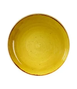 Assiette creuse rond Mustard porcelaine vitrifiée Ø 18,2 cm Stonecast Churchill