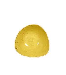 Bol triangulaire Mustard porcelaine vitrifiée 18,5x18,5 cm Stonecast Churchill