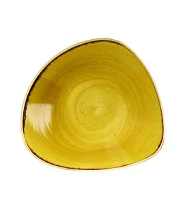 Bol triangulaire Mustard porcelaine vitrifiée 23,5x23,5 cm Stonecast Churchill