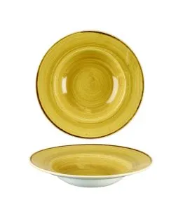 Assiette creuse rond Mustard porcelaine vitrifiée Ø 24 cm Stonecast Churchill