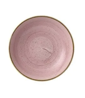 Assiette creuse rond Petal Pink porcelaine vitrifiée Ø 24,8 cm Stonecast Churchill