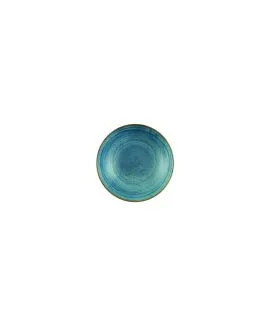 Assiette creuse rond Raw Teal porcelaine vitrifiée Ø 18,2 cm Stonecast Raw Churchill