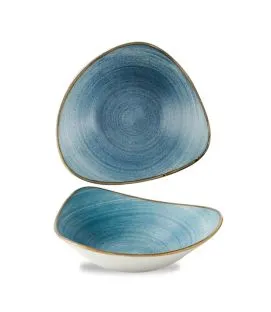 Bol triangulaire Raw Teal porcelaine vitrifiée 23,5x23,5 cm Stonecast Raw Churchill