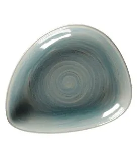 Assiette coupe creuse triangulaire Saphire porcelaine 23,8x19,6 cm Rakstone Spot Rak