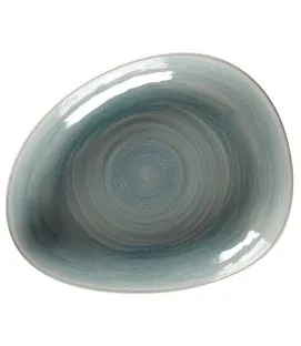 Assiette coupe creuse triangulaire Saphire porcelaine 27,8x22,7 cm Rakstone Spot Rak