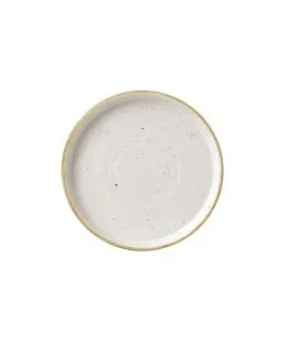 Assiette à bord droit rond barley white porcelaine vitrifiée Ø 16 cm Stonecast Churchill
