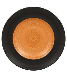 Assiette creuse orange porcelaine vitrifiée Ø 29,9 cm Trinidad Rak