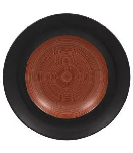 Assiette creuse rond marron porcelaine vitrifiée Ø 29,9 cm Trinidad Rak