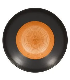 Assiette extra creuse rond orange porcelaine vitrifiée Ø 22,7 cm Trinidad Rak