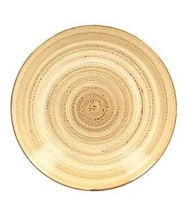 Assiette coupe creuse rond beige porcelaine vitrifiée Ø 25,9 cm Twirl Rak