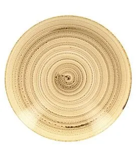 Assiette coupe creuse rond beige porcelaine vitrifiée Ø 29,9 cm Twirl Rak