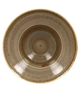 Assiette extra creuse rond brun porcelaine vitrifiée Ø 26,1 cm Twirl Rak