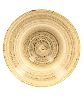 Assiette extra creuse rond beige porcelaine vitrifiée Ø 26,1 cm Twirl Rak