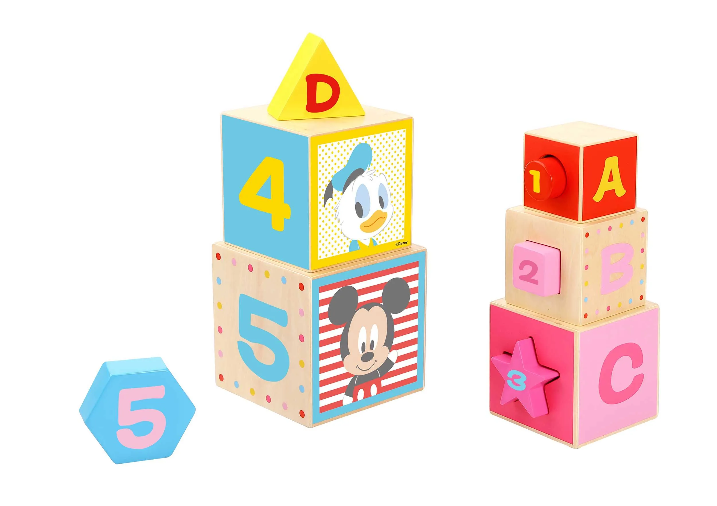 Blocs en bois à empiler Mickey Mouse