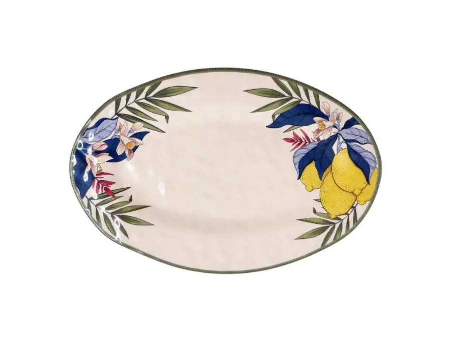 ROSES & TULIPS Limù Oval Tray 45 x 30 Cm Citrus Melamine