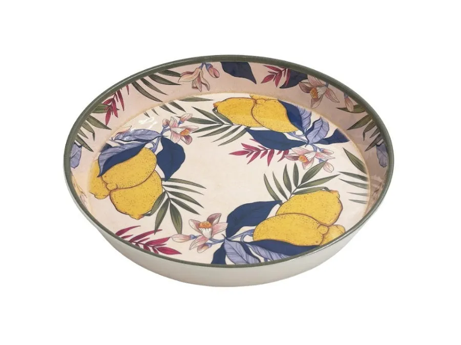 ROSES & TULIPS Limù Round Tray D 35 Cm Citrus Melamine