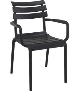 Fauteuil de terrasse noir 84x58x59 cm Ulysse