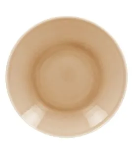 Assiette coupe creuse rond beige porcelaine vitrifiée Ø 25,9 cm Vintage Rak