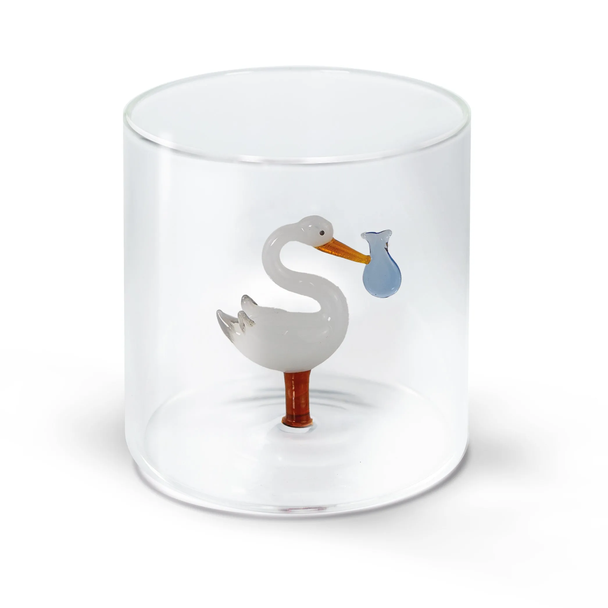 WD LifeStyle Borosilicate Glass Cup 250 ml Stork Design Blue Bundle