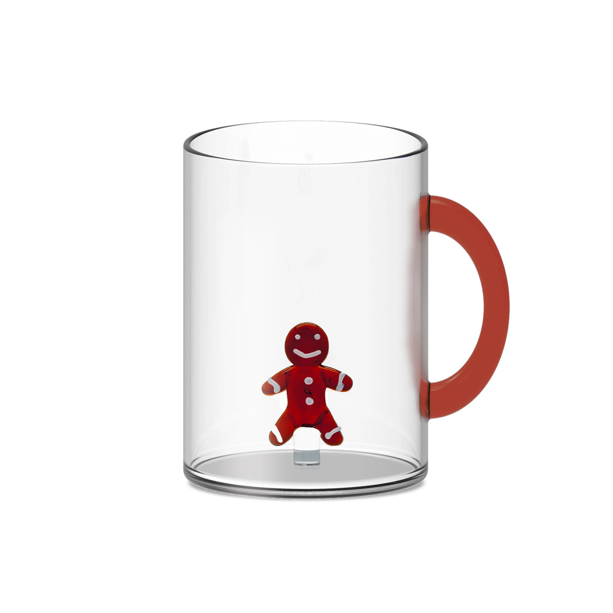 WD LifeStyle Borosilicate Glass Cup Cc 420 Ml Gingerbread Man Decorati