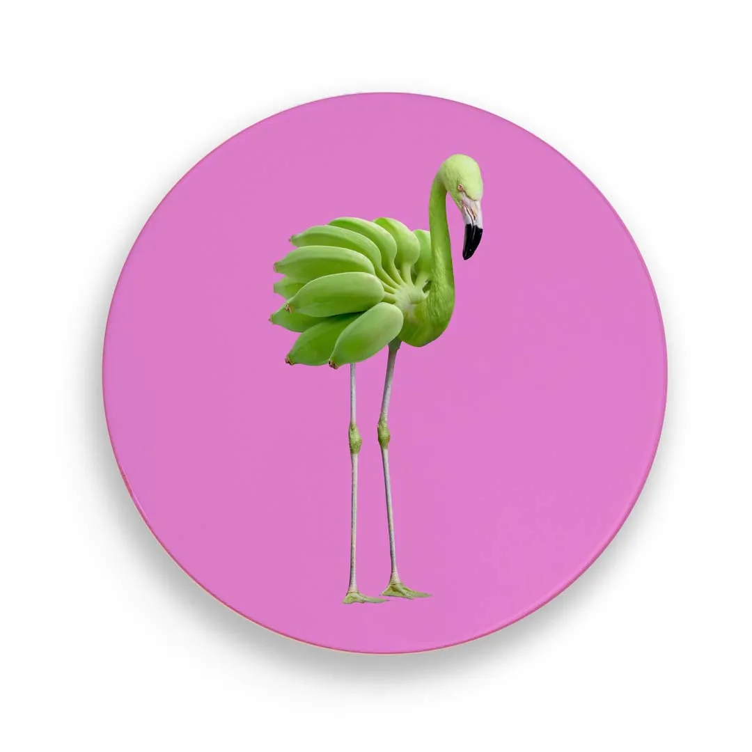 WD LifeStyle Ceramic Trivet D 18 Cm Flamingo Decor