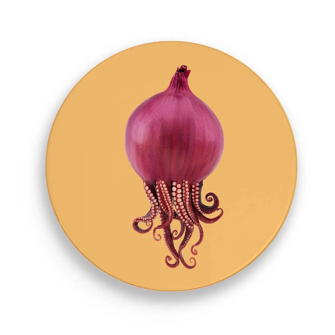WD LifeStyle Ceramic Trivet D 18 Cm Octopus Decoration