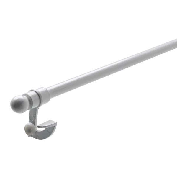 Kit barre à rideau vitrage WINDOROD blanc 0,9 cm de 40,0 à 60 cm