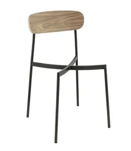 Structure chaise d'intérieur noir 79x47x48 cm Zoe