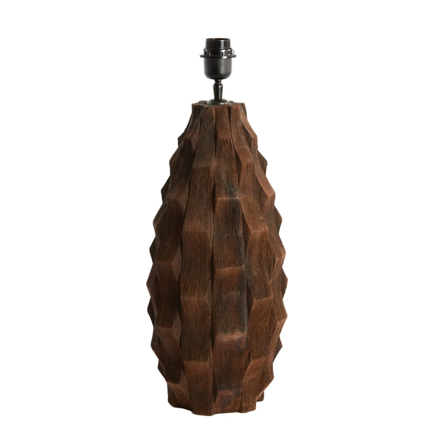 Socle de lampe en bois design géométrique Light & Living Takabe – H. 46 cm