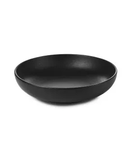Assiette creuse rond noir porcelaine culinaire Ø 17,5 cm Adelie Revol