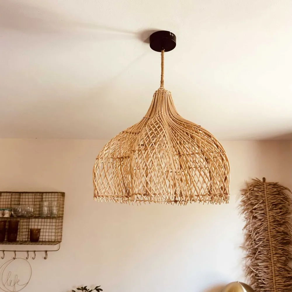 Abat jour pour Lampe en Rotin Naturel Serang D40cm