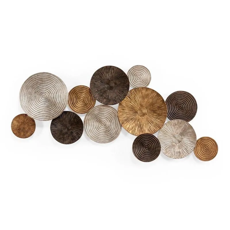 Décoration murale en fer multicolore, 128 x 6 x 58 cm