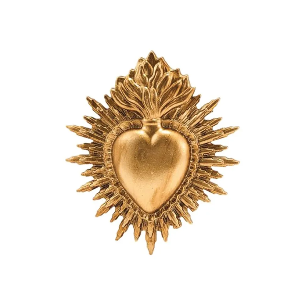 Aimant Coeur amour Ex-voto doré en résine