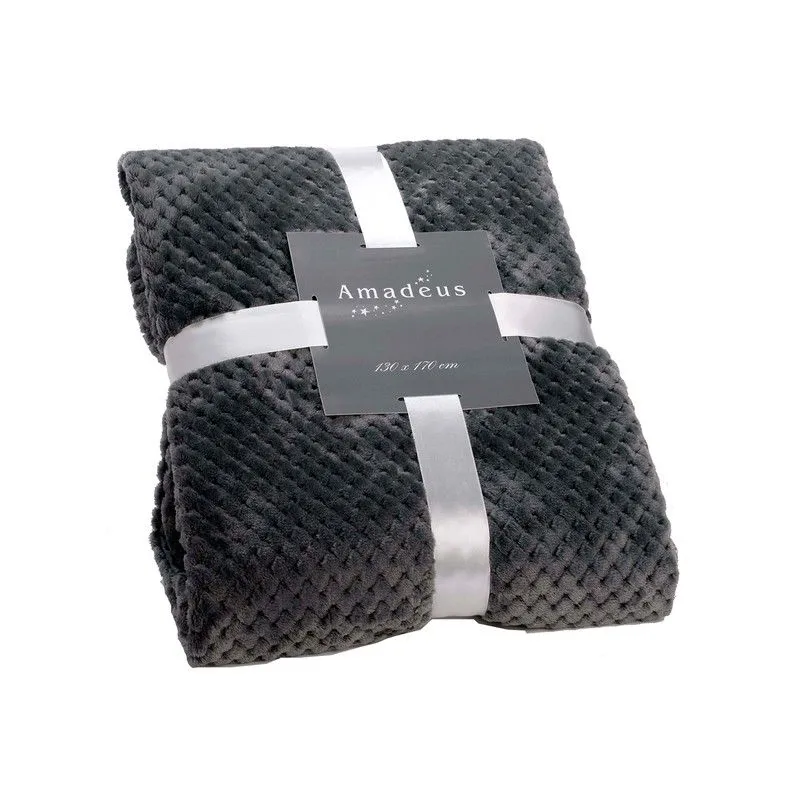 CHESS-Couverture en polyester anthracite, 130x170 cm
