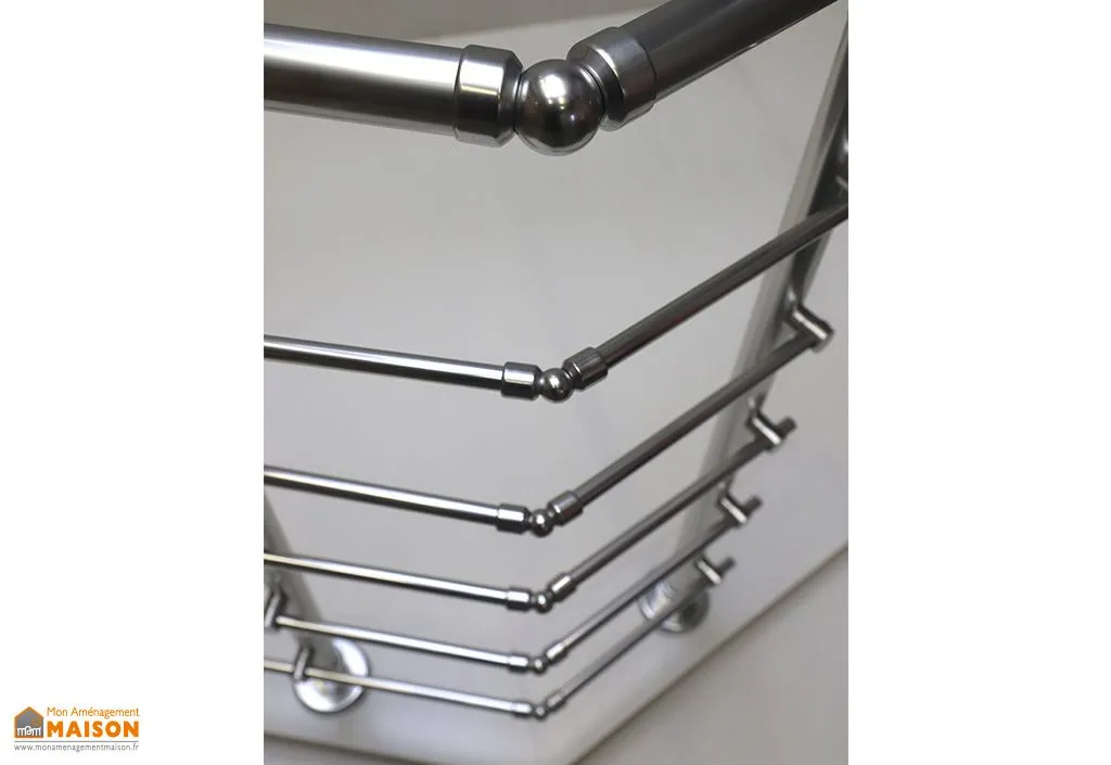 Angles pour garde-corps en aluminium avec main courante ronde Dieda