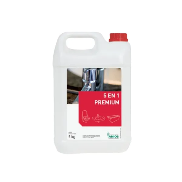 5 EN 1 PREMIUM Désinfectant sanitaires Bidon 5 litres ANIOS