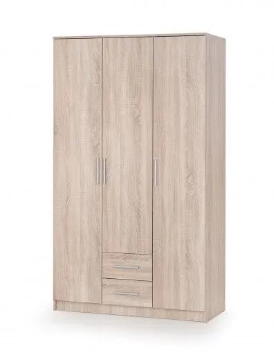 Armoire palette 3 portes et 2 tiroirs Lima S-3 Chêne Sonoma, l120xA52xH205 cm