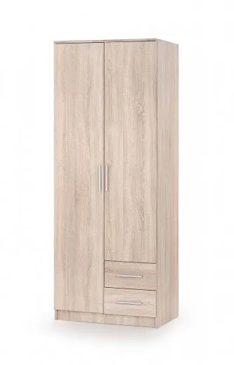 Armoire palette 2 portes et 2 tiroirs Lima S-2 Chêne Sonoma, l80xA52xH205 cm