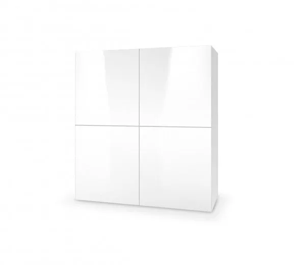 Livo KM-100 Armoire en MDF Blanc, l100xA29xH100 cm